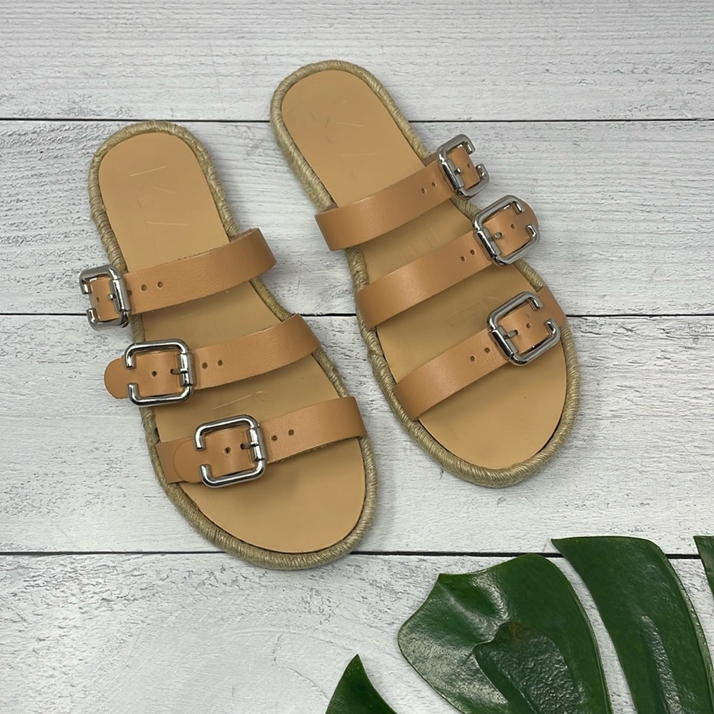 Manebi Leather Sandals in Tan 42 S90